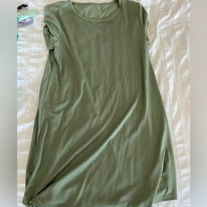 Plain green dress